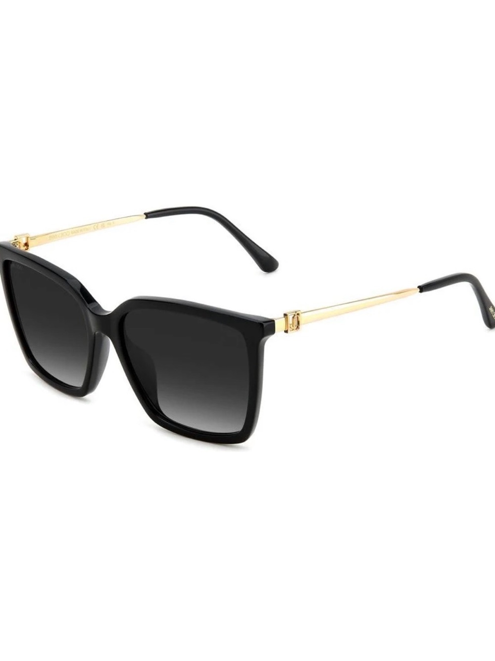 Jimmy Choo Black Squared Sunglasses with Gold-Trim - TOTTA/G/S